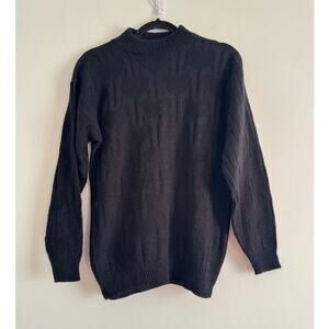 American Pride Womens‎ Vintage Black Hearts Sweater Witchy Goth Grunge SIZE L